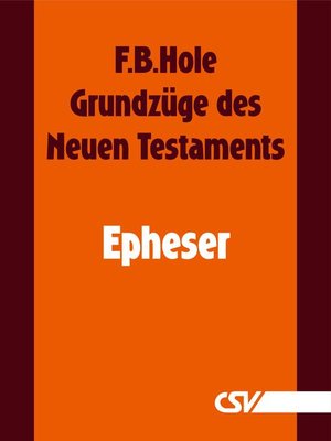 cover image of Grundzüge des Neuen Testaments--Epheser